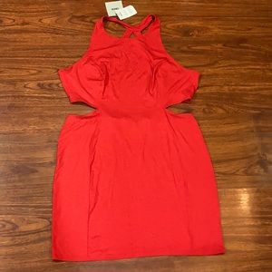 ASOS Red Dress with side and back cutouts